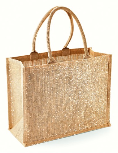 W-W437-Shimmer Jute Shopper